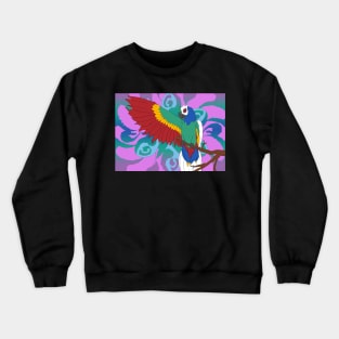 Colorful Parrot Crewneck Sweatshirt